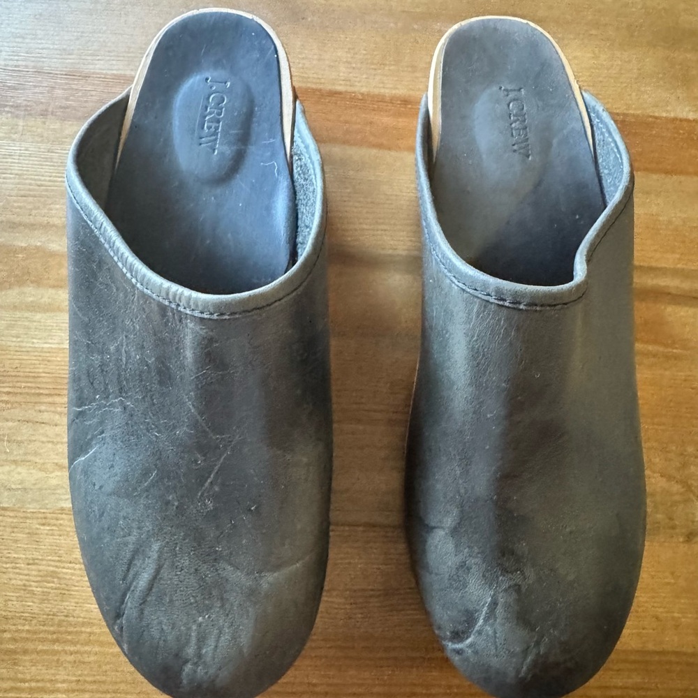 J. Crew Vintage Italian Leather Clogs
